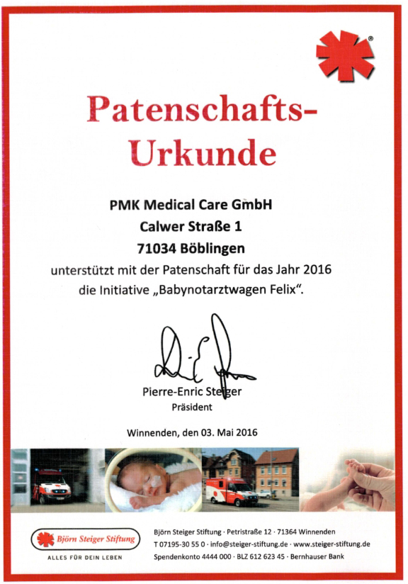 Patenschaftsurkunde